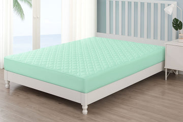 Quilted waterproof Mattress Cover - Green